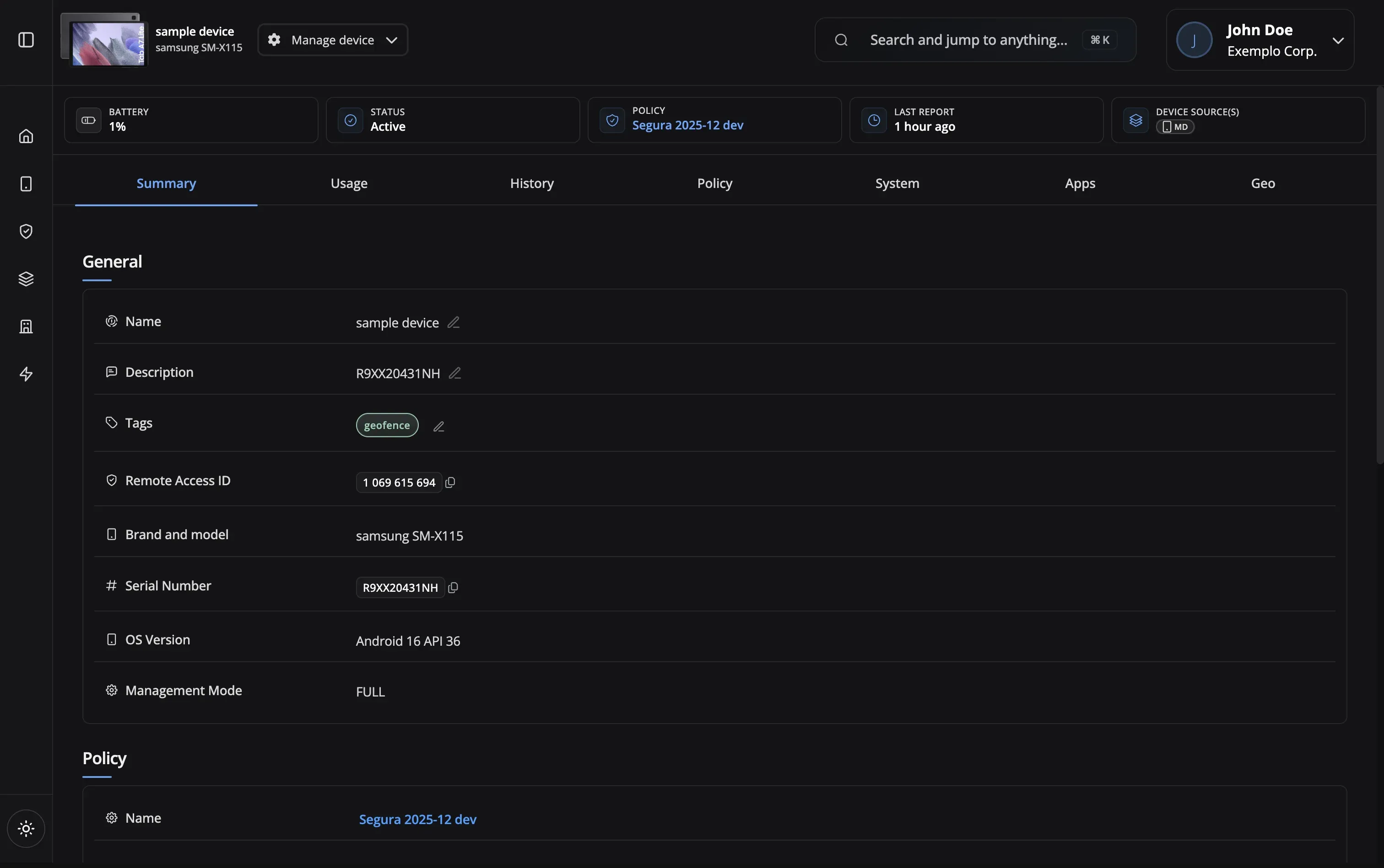 Fleet Device Health