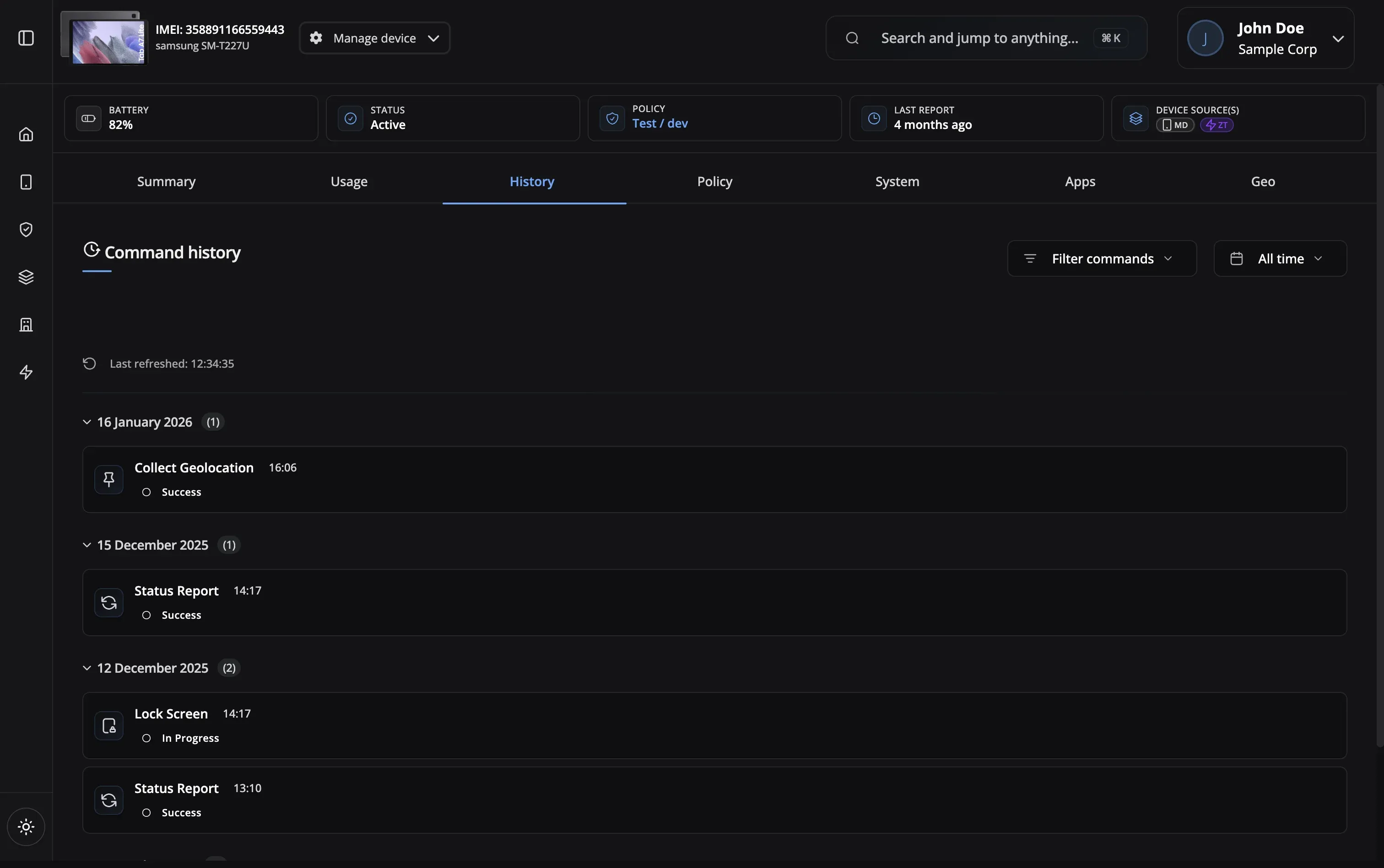 Review Fleet Status